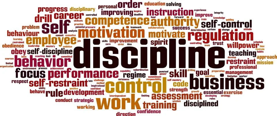 Discipline word cloud Stock Illustration