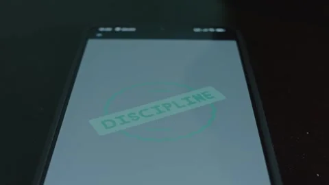Discipline word icon, graphic presentation Stock Footage 309457304