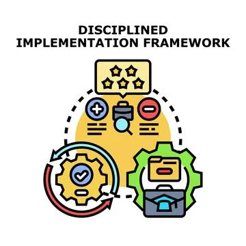 Disciplined implementation framework for project management success イラスト素材