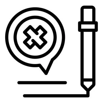 Disclaimer contract icon outline vector. Policy license Stock Illustration