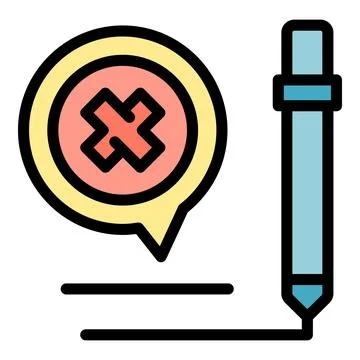 Disclaimer contract icon vector flat Stock Illustration