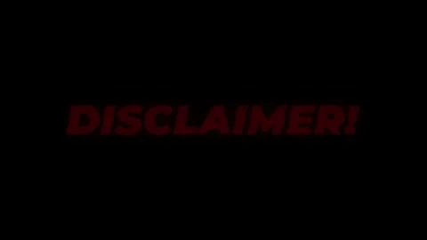 Disclaimer Text Animated Retro Scanline Warning Title on Black Background Stock Footage 312416286