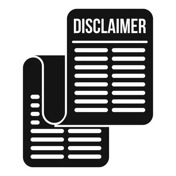 Disclaimer work paper icon simple vector. Protection mark Ilustración de archivo