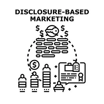Disclosure based marketing strategy generating customer trust and sales イラスト素材