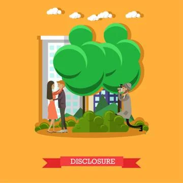 Disclosure concept vector illustration in flat style Stock Illustration