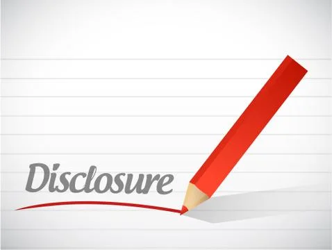 Disclosure message written Stock Illustration