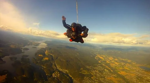 Disclosure of a parachute Video stock 50634881