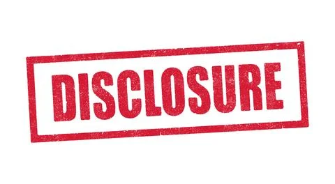 Disclosure red ink stamp Stock Illustration