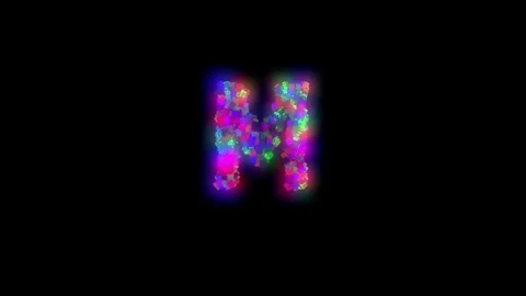 Disco alphabet M Stock Footage 75929612