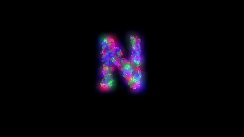 Disco alphabet N Stock Footage 75929608