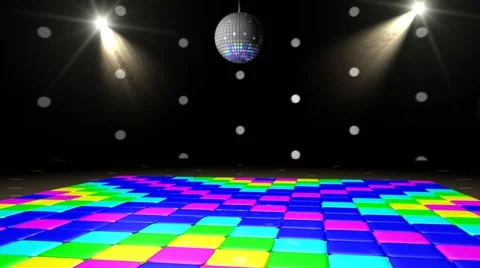 Disco Angle A Spinning Disco Ball and Changing Colored Lights Stock-Footage 60578372