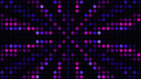 Disco background with blue and pink dynamic circles. Large pixels for concert Stock Footage 145176280