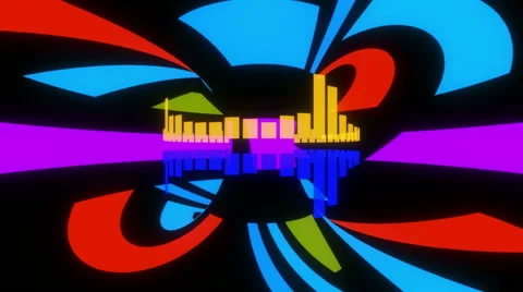 Disco Background With Equalizer. Seamless loop Stock Footage 65304931