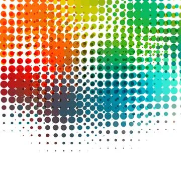 Disco background with halftone dots in retro style Illustrazione stock