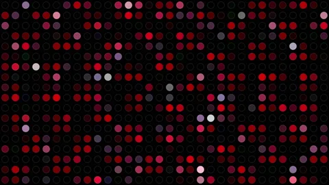Disco background with red shimmering circles. Large pixels for concert screens. Stock Footage 145175798