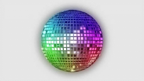 Disco Ball Alpha Channel Looped Video Stock Footage 146123770