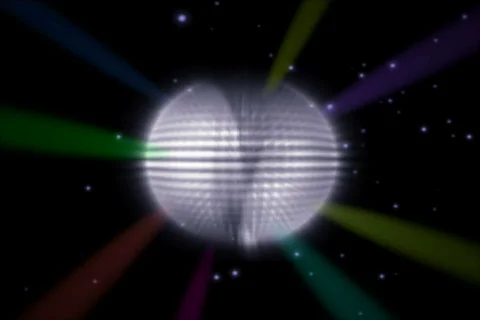 Disco ball and colored lights animation Stock Footage 515938