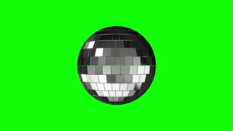Disco Ball Angle 02 on green screen background Video stock 162397074