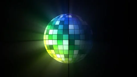 Disco ball animation video Stock Footage 330419786