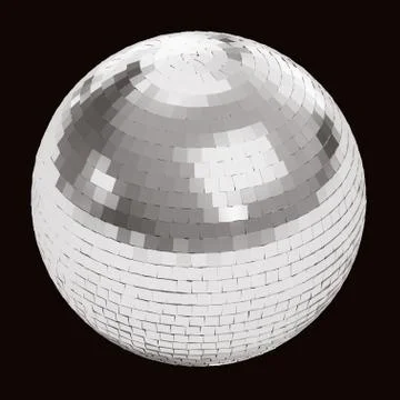 Disco ball on black Stock Illustration