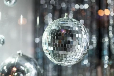 Disco ball with bright rays Fotos Stock