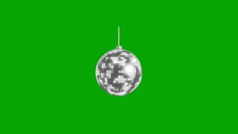 Disco Ball Chroma Key Green Screen Stock Footage 340116391