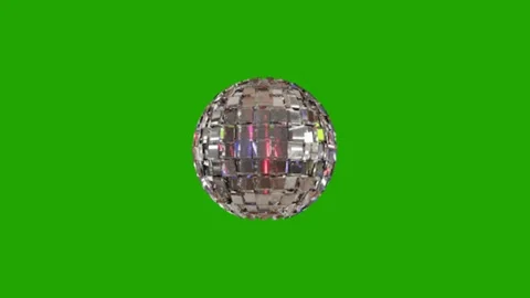 Disco Ball Chroma Key Green Screen Stock Footage 340177268