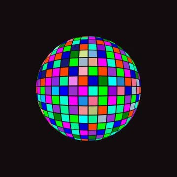 Disco ball colorful Stock Illustration