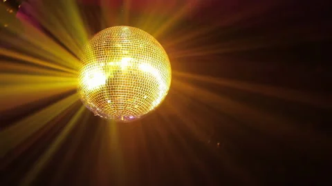 Disco Ball Colorful Light Rays Effect Stock Footage 229583785