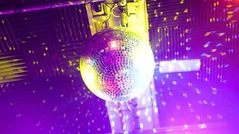 A Disco Ball Colorful Reflection, 4k Resolution Stock Footage 171342111