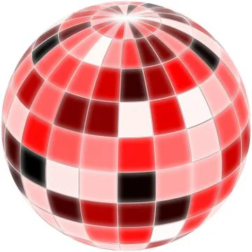 Disco ball with differently saturated colors Illustrazione stock