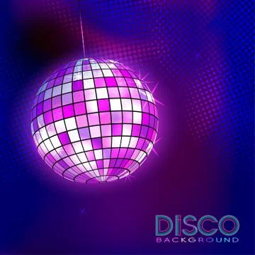 Disco ball. Disco background. Stock Illustration