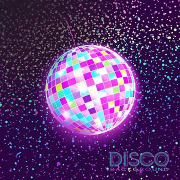 Disco ball. Disco background. Stock Illustration