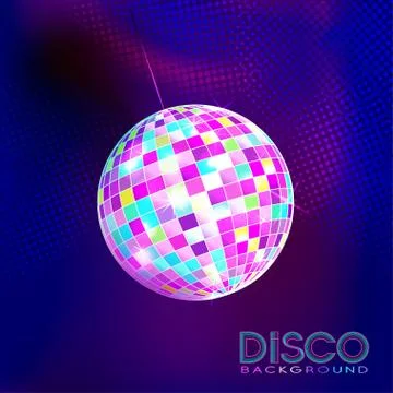 Disco ball. Disco background. Stock Illustration