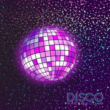 Disco ball. Disco background. Illustrazione stock