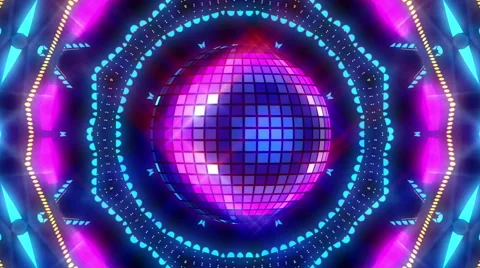 Disco ball on dots background Video stock 64693500