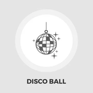 Disco ball flat icon Illustrazione stock