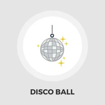 Disco ball flat icon Illustrazione stock