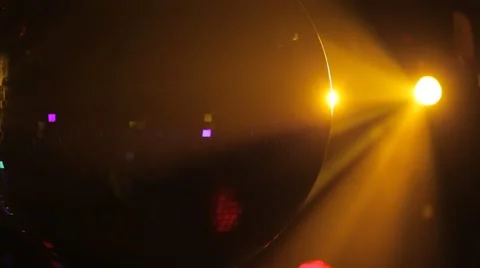 Disco ball, glare, light rays Stock Footage