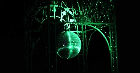 Disco Ball Gleaming Outside Stock Footage 223877132