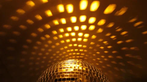 Disco ball golden background Stock Footage 35567581
