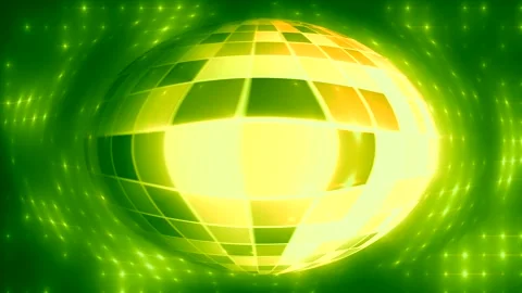Disco Ball with Green Background Stock Footage 289120730