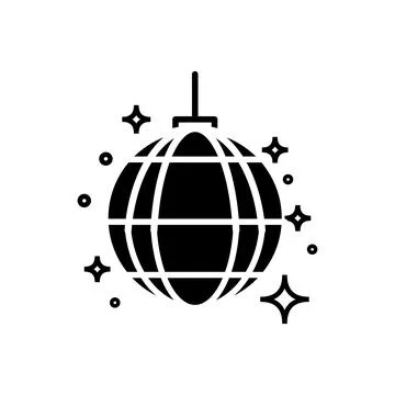 Disco ball icon design template isolated illustration Stock Illustration