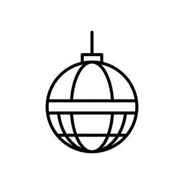 Disco ball icon design template isolated illustration Illustrazione stock