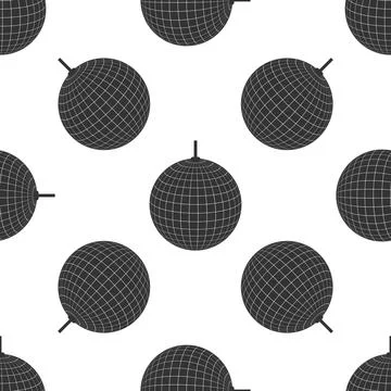 Disco ball icon seamless pattern on white background. Vector Illustration Stock Illustration
