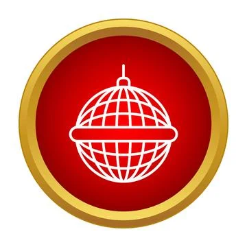 Disco ball icon symbolizing party celebration and nightlife Stock Illustration