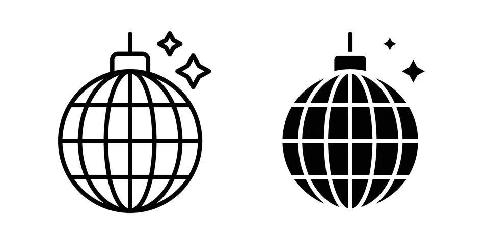 Disco ball icon vector design. EPS10 Stock Illustration