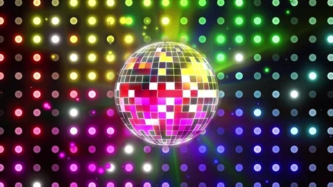 Disco ball with Led Light Panel Stock Footage 322033219
