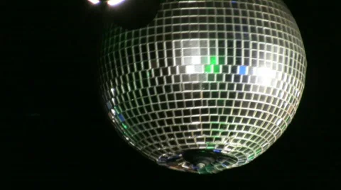 Disco ball with light in foreground Stock Footage 695251