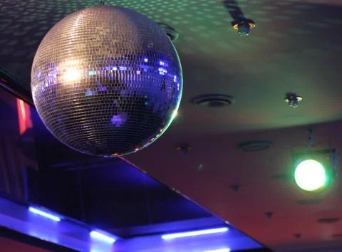 Disco ball light reflection background Stock Photos